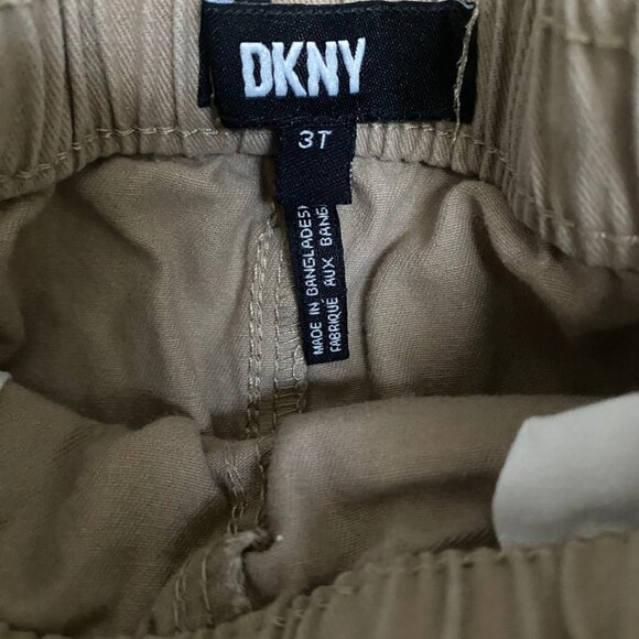 DKNY Toddler Boys & Girls Tan Khaki Pull-On Shorts w/ Drawstring Waist (Size 3T) - Picture 5 of 6